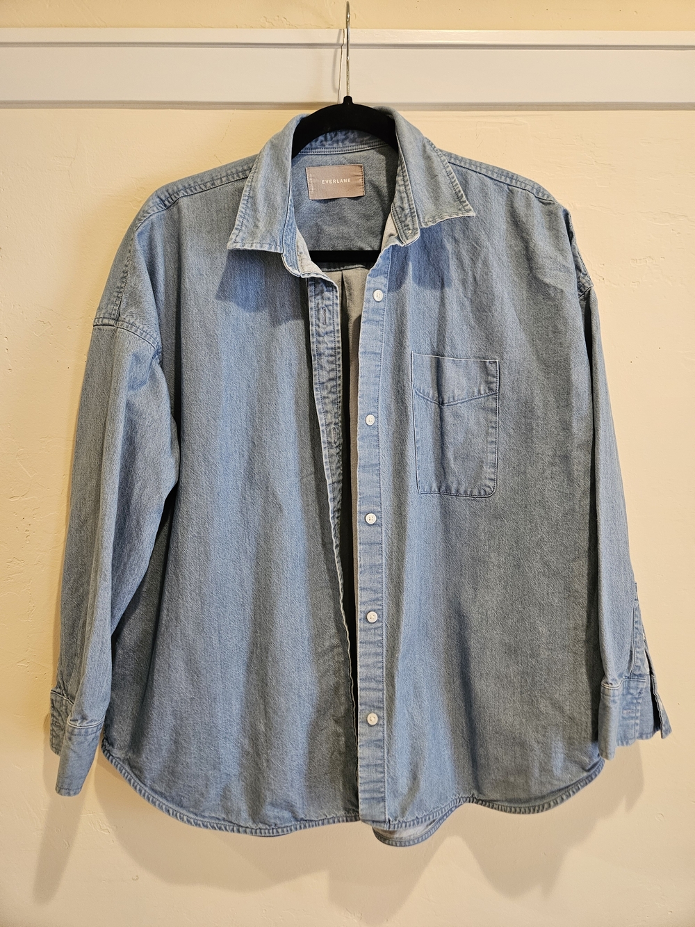Everlane Light Blue Denim Button-Down Shirt 6